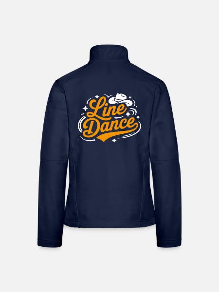 Line Dance mein Hobby - meine Passion - mein Ding - Frauen Softshelljacke - Navy - Hinten