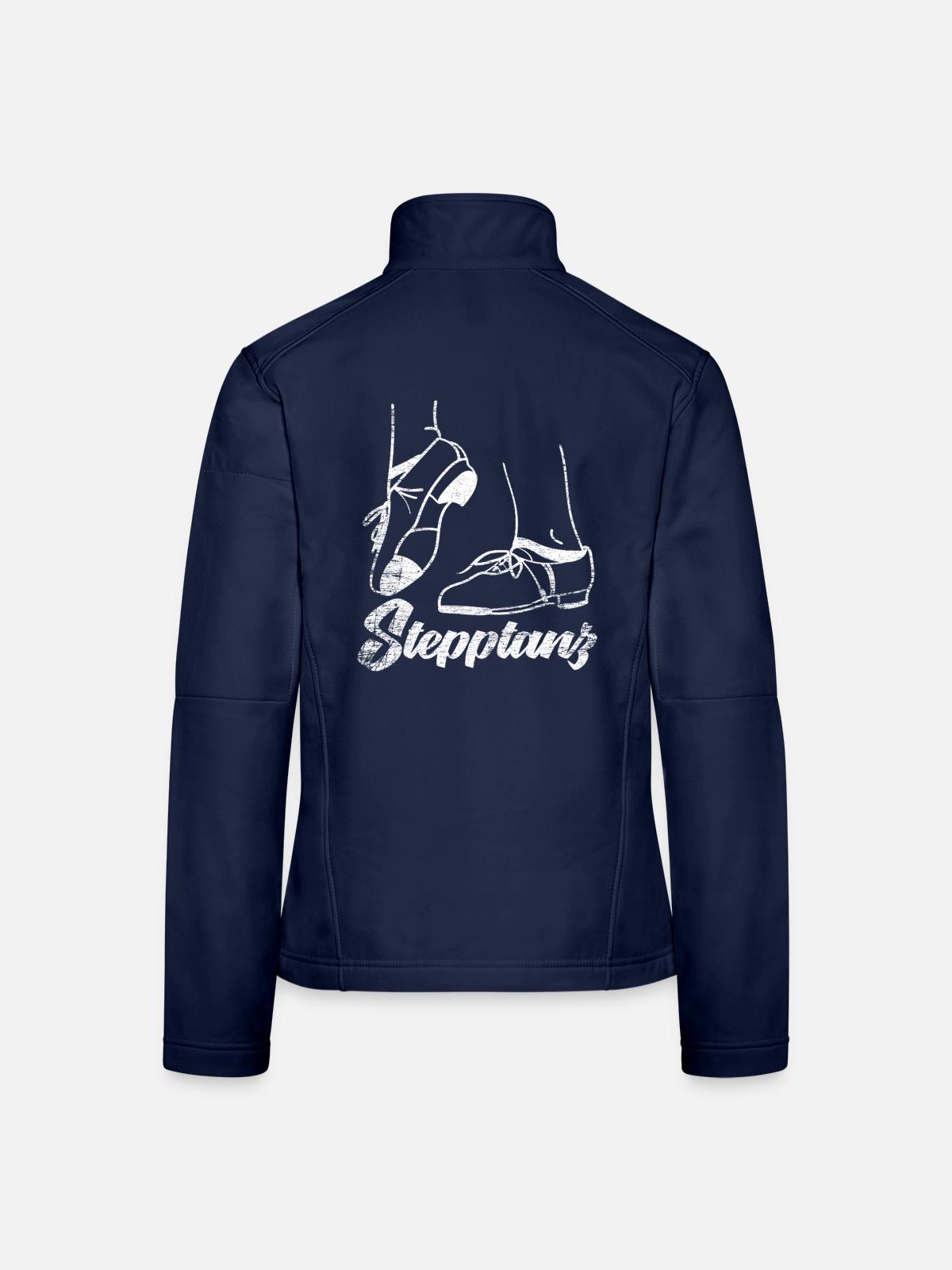 Federleichter Stepptanz Steppschuhe - Frauen Softshelljacke - Navy - Hinten