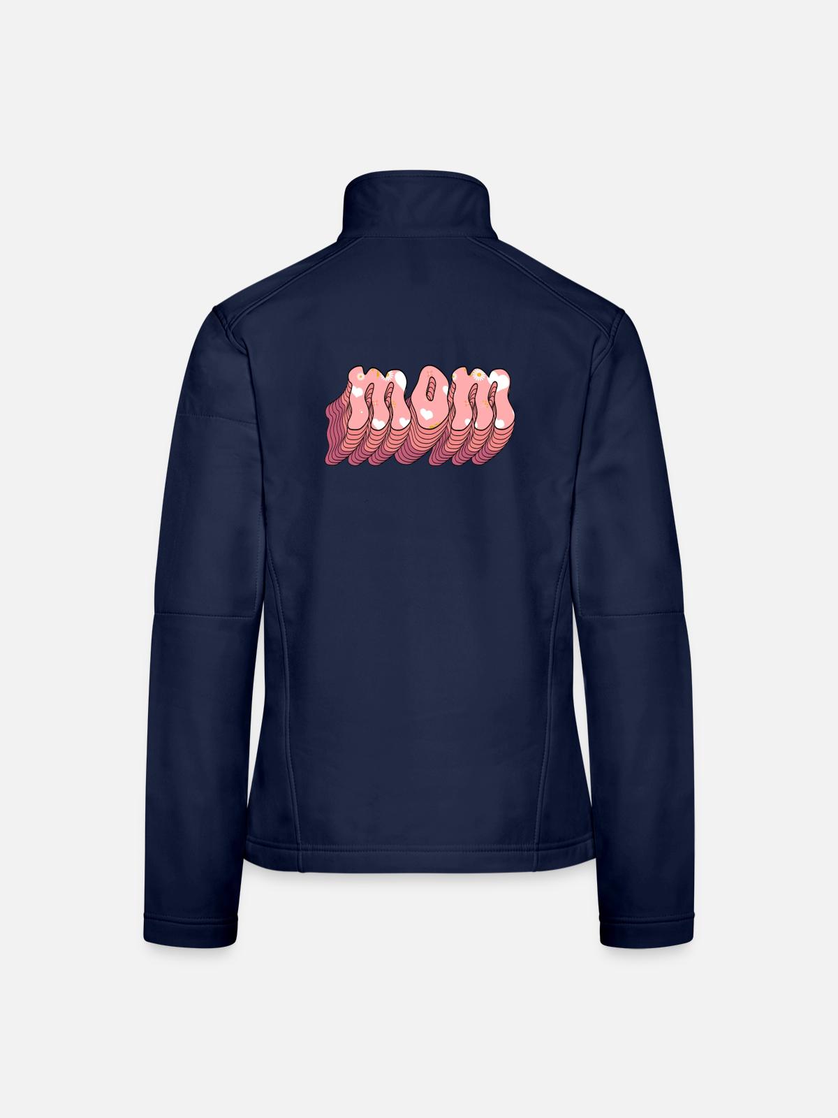 Mama 3D - Frauen Softshelljacke - Navy - Hinten