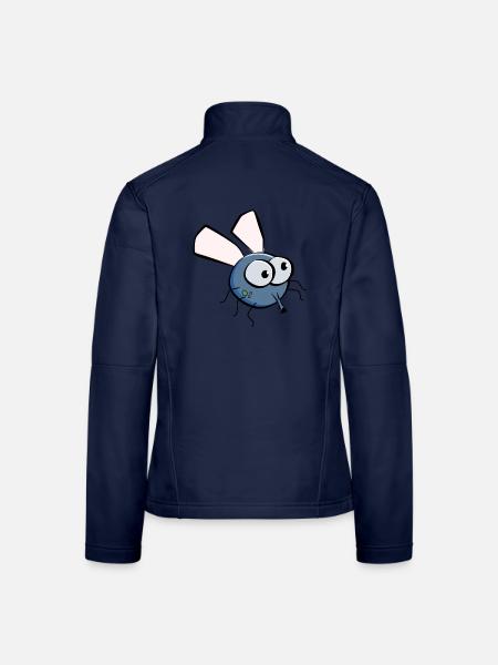 Fliege - Frauen Softshelljacke - Navy - Hinten