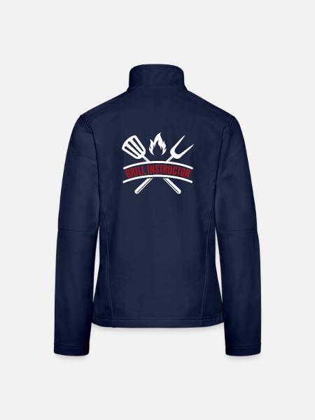grill instructor - Frauen Softshelljacke - Navy - Hinten