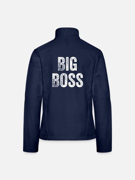 lustiger Chefmanager - Frauen Softshelljacke - Navy - Hinten