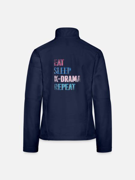 K Drama K-Drama Geschenk - Frauen Softshelljacke - Navy - Hinten