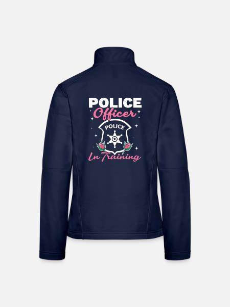 Polizeibeamter in Ausbildung Polizeibeamter - Frauen Softshelljacke - Navy - Hinten