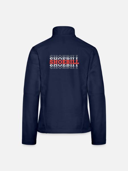 Schuhschnabel Storch Walfischkopf Vogelliebhaber V - Frauen Softshelljacke - Navy - Hinten