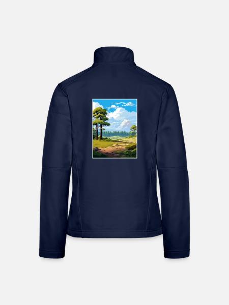 Wald Von Fontainebleau Nationalpark Souvenir - Frauen Softshelljacke - Navy - Hinten