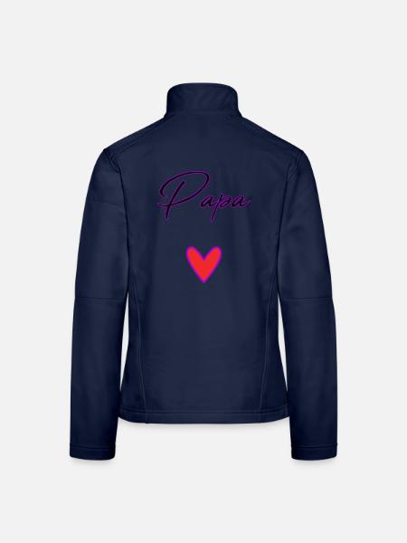 HAPPY FATHER'S DAY. DAD. FATHER'S DAY. FATHER - Women's Softshell Jacket - navy - Back