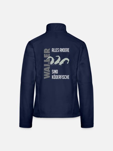 Wels fischen Kampf mit dem starken Wels - Frauen Softshelljacke - Navy - Hinten
