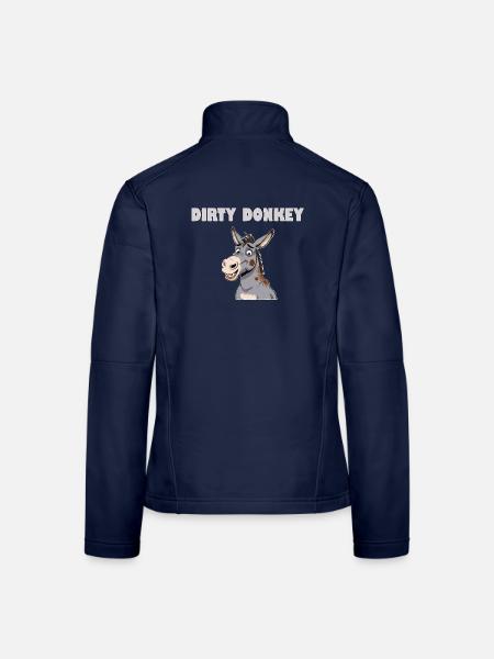 DIRTY DONKEY - Frauen Softshelljacke - Navy - Hinten