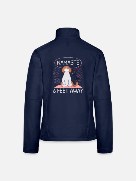 Yoga-Lehrer Meditation Fitness-Übung - Frauen Softshelljacke - Navy - Hinten