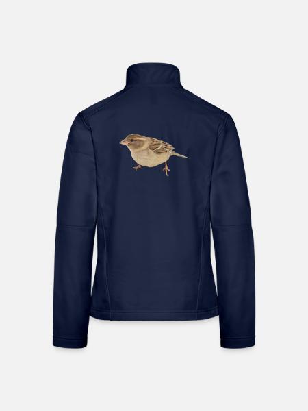 Vogel - Frauen Softshelljacke - Navy - Hinten