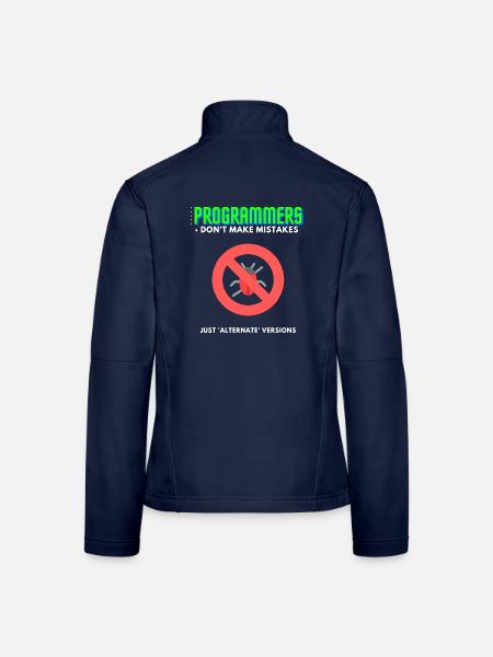Programmeur Débogage T-Shirt Homme - Veste en tissu softshell Femme - bleu marine - Dos