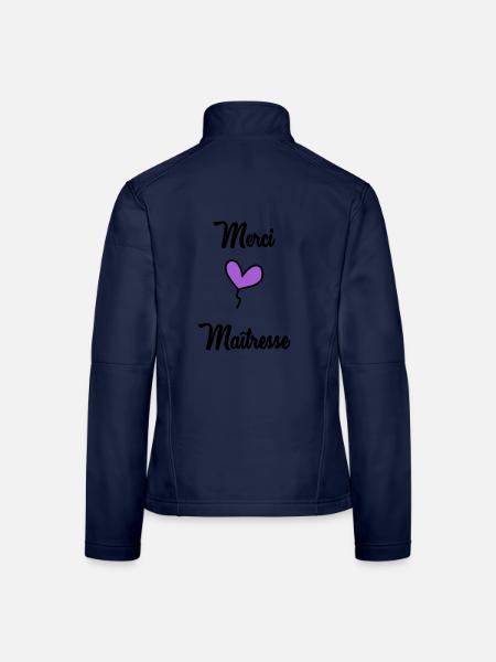 GELIEBTE. VIELEN DANK. DANKE HERRIN - Frauen Softshelljacke - Navy - Hinten