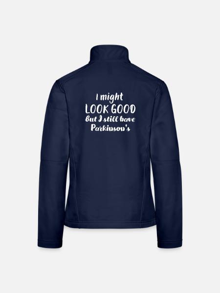 Ich sehe vielleicht gut aus, aber ich habe immer noch Parkinson - Frauen Softshelljacke - Navy - Hinten