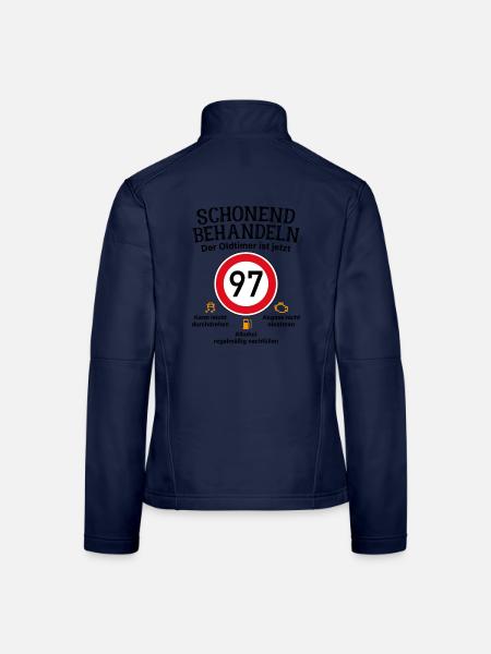97. Geburtstag Schonend Behandeln Oldtimer Ist 97 - Frauen Softshelljacke - Navy - Hinten