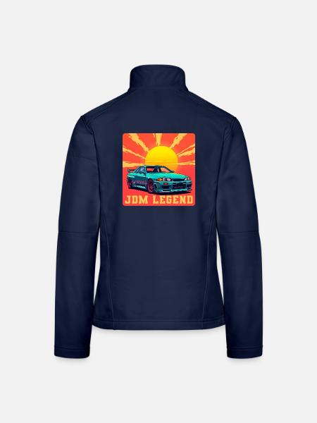 JDM Legend Sonnenaufgang - Frauen Softshelljacke - Navy