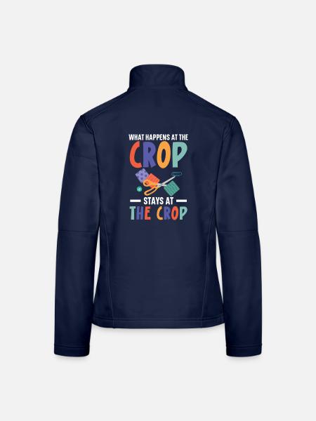 Was bei der Ernte passiert, bleibt bei der Ernte - Frauen Softshelljacke - Navy - Hinten