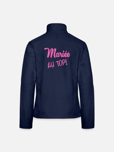 BRAUT AN DER SPITZE - Frauen Softshelljacke - Navy - Hinten