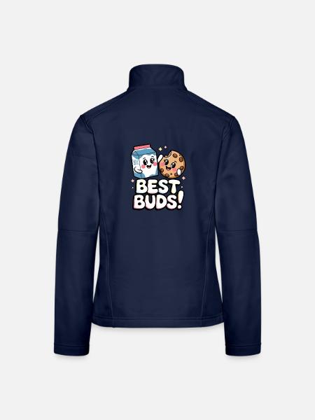 Beste Kumpels! - Frauen Softshelljacke - Navy - Hinten