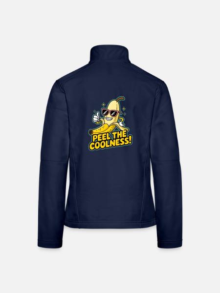 Schälen Sie die Coolness! - Frauen Softshelljacke - Navy - Hinten