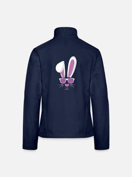 Cool ski and Easter - Women's Softshell Jacket - navy - Back