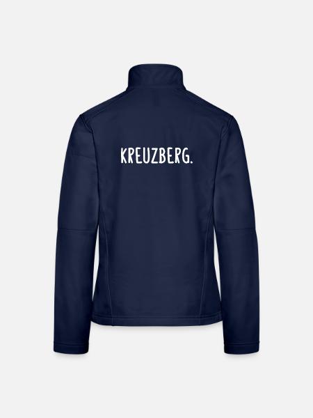 Kreuzberg Berlin Bezirk Kiez Fancy - Frauen Softshelljacke - Navy - Hinten