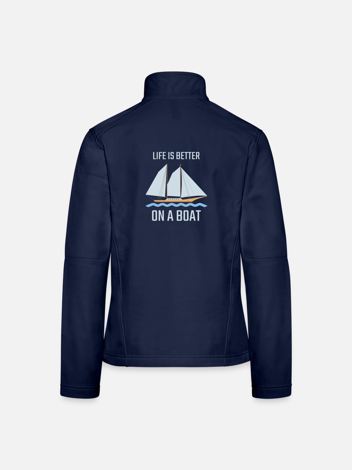 Boot Bootfahren - Frauen Softshelljacke - Navy - Hinten