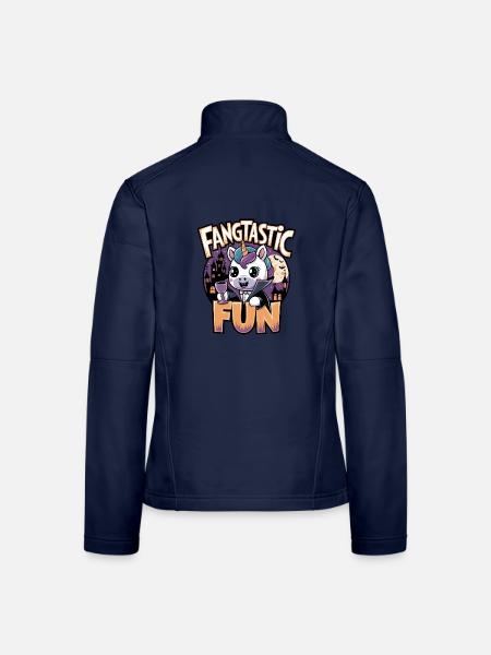 Fangtastic Fun - Women's Softshell Jacket - navy - Back