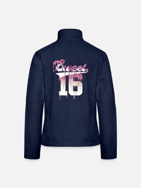 SWEET 16 FINALLY 16TH BIRTHDAY - Women's Softshell Jacket - navy - Back