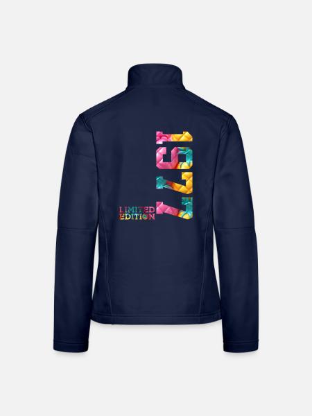 49TH BIRTHDAY LIMITED EDITION 1977 - Women's Softshell Jacket - navy - Back