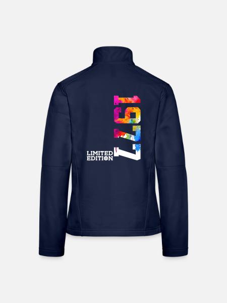49TH BIRTHDAY LIMITED EDITION 1977 - Women's Softshell Jacket - navy - Back