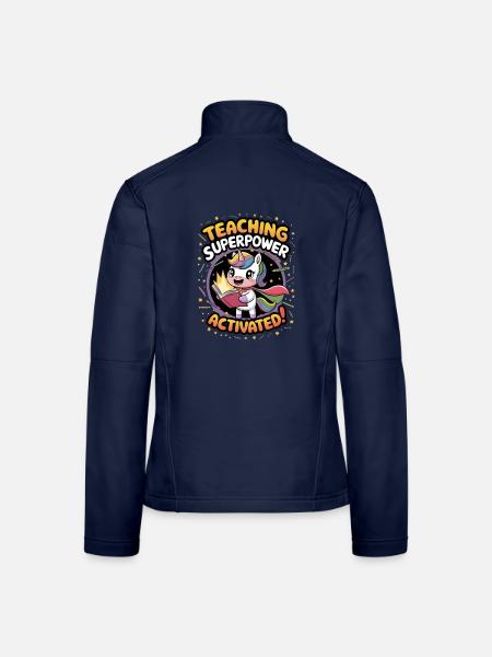 Superpouvoir d’enseignement activé ! - Veste en tissu softshell Femme - bleu marine