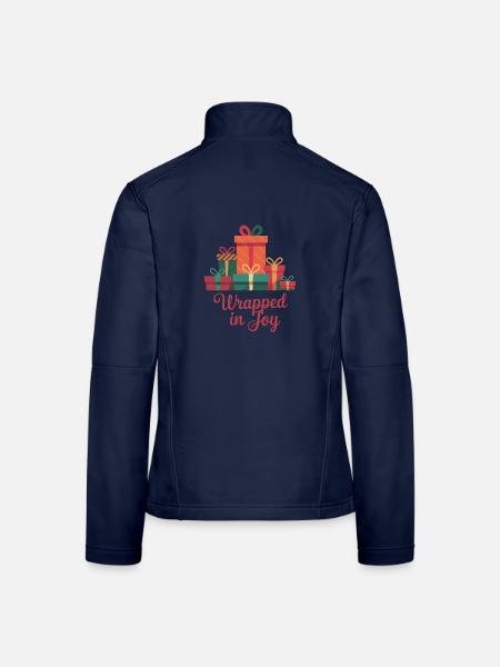 Wrapped In Joy - Women's Softshell Jacket - navy - Back