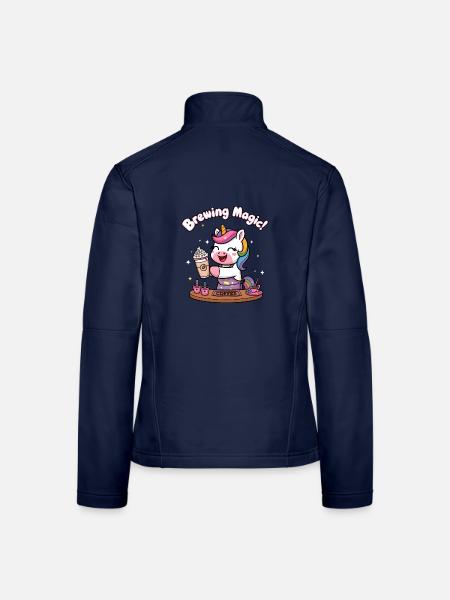 Brewing Magic! - Women's Softshell Jacket - navy - Back