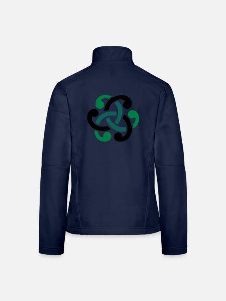 Keltischer Knoten vector - Frauen Softshelljacke - Navy - Hinten