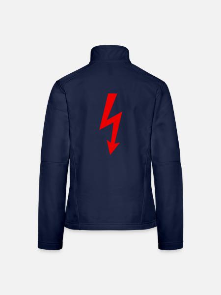 Blitz Logo - Frauen Softshelljacke - Navy - Hinten