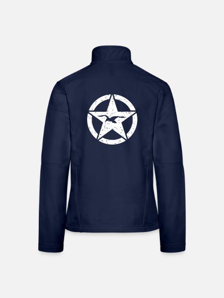 Vintage Star Seagull Logo - Veste en tissu softshell Femme - bleu marine - Dos