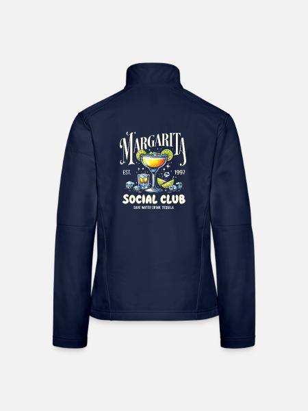Margarita Social Club - Women's Softshell Jacket - navy - Back