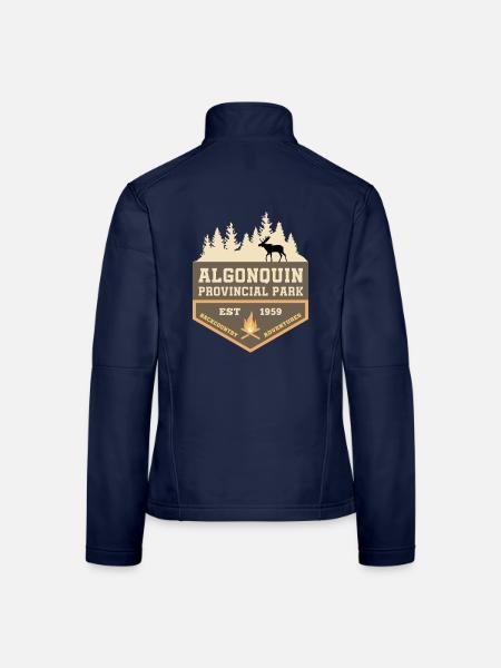 Canada Algonquin Park Moose Backcountry Camping - Women's Softshell Jacket - navy - Back