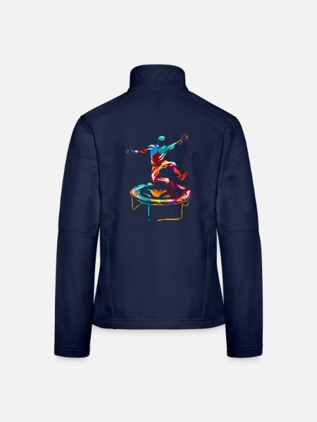 Federnde Trampolin Kunstturnerin - Frauen Softshelljacke - Navy