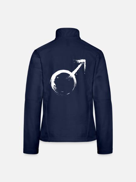 Männliches Geschlechtssymbol Symbol Vektor - Frauen Softshelljacke - Navy - Hinten