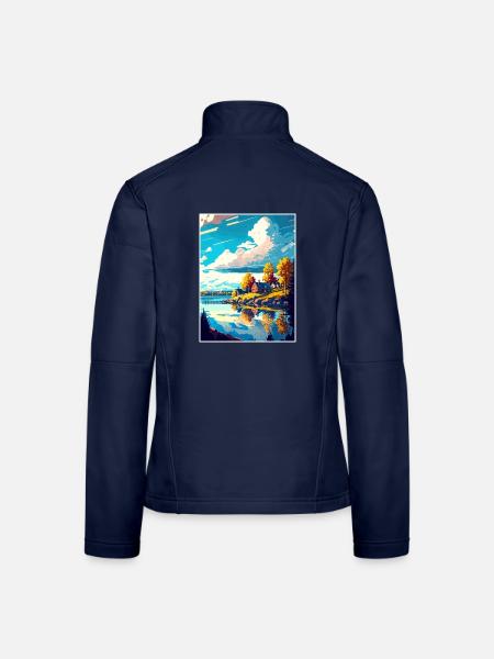 Umea Schweden Vintage Reiseposter WPA Souvenir - Frauen Softshelljacke - Navy