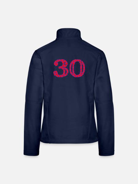ALLES GUTE ZUM GEBURTSTAG. ALLES GUTE ZUM GEBURTSTAG. JAHRESTAG. - Frauen Softshelljacke - Navy - Hinten