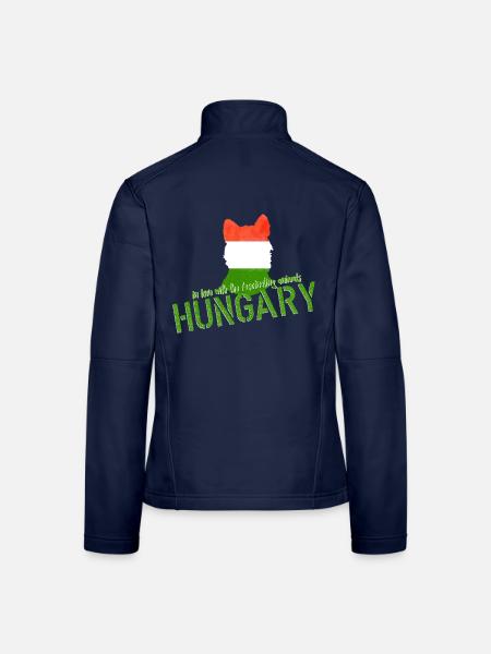 Ungarn Schakal Fuchs - Frauen Softshelljacke - Navy - Hinten