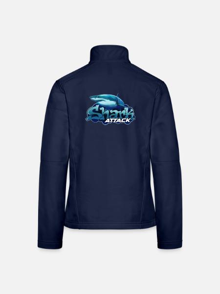 Shark Attack – Der ultimative Raubfisch - Frauen Softshelljacke - Navy - Hinten