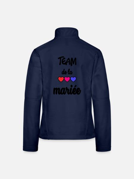 TEAM BRIDAL - Frauen Softshelljacke - Navy - Hinten