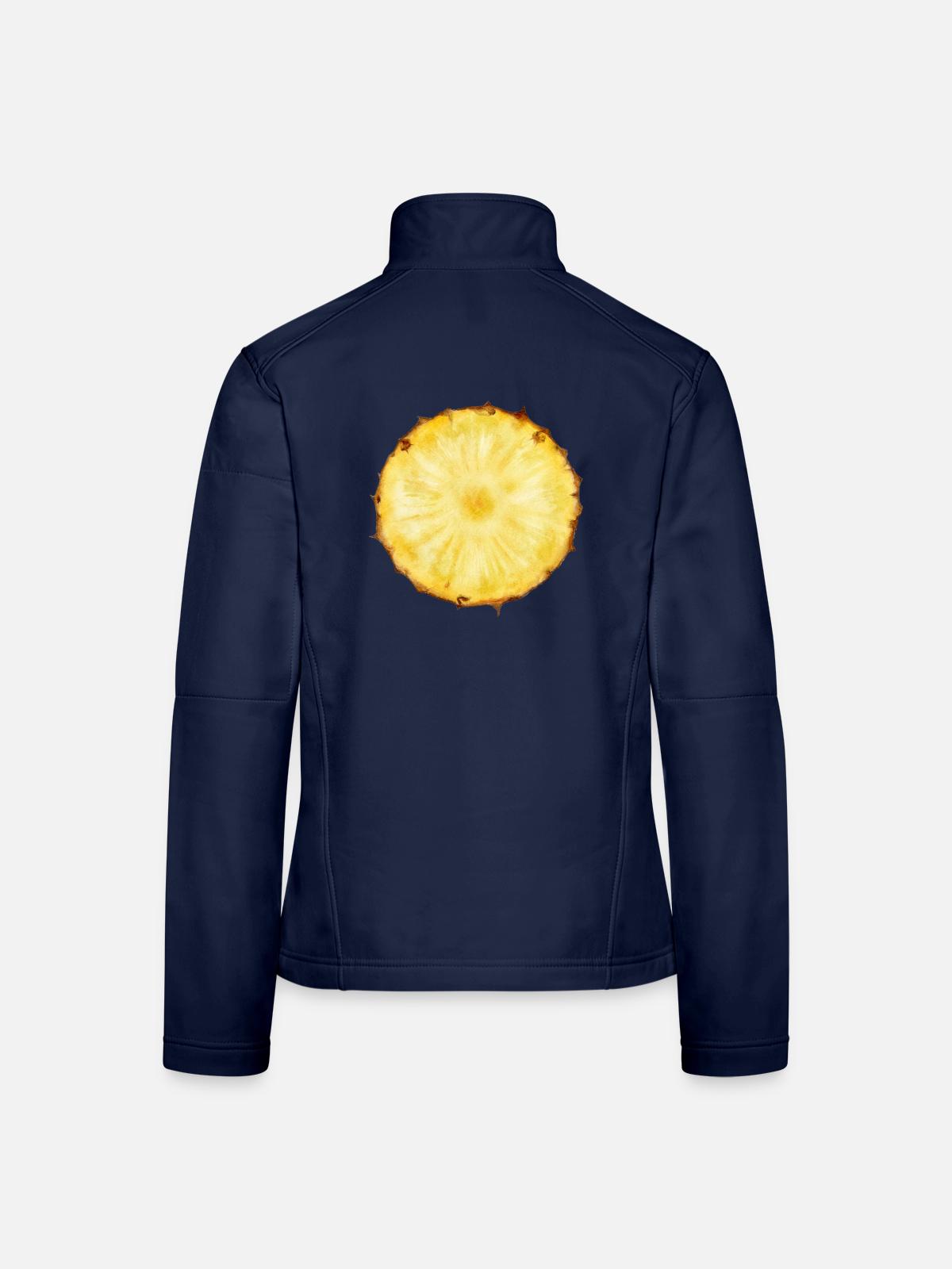 Ananas - Frauen Softshelljacke - Navy - Hinten
