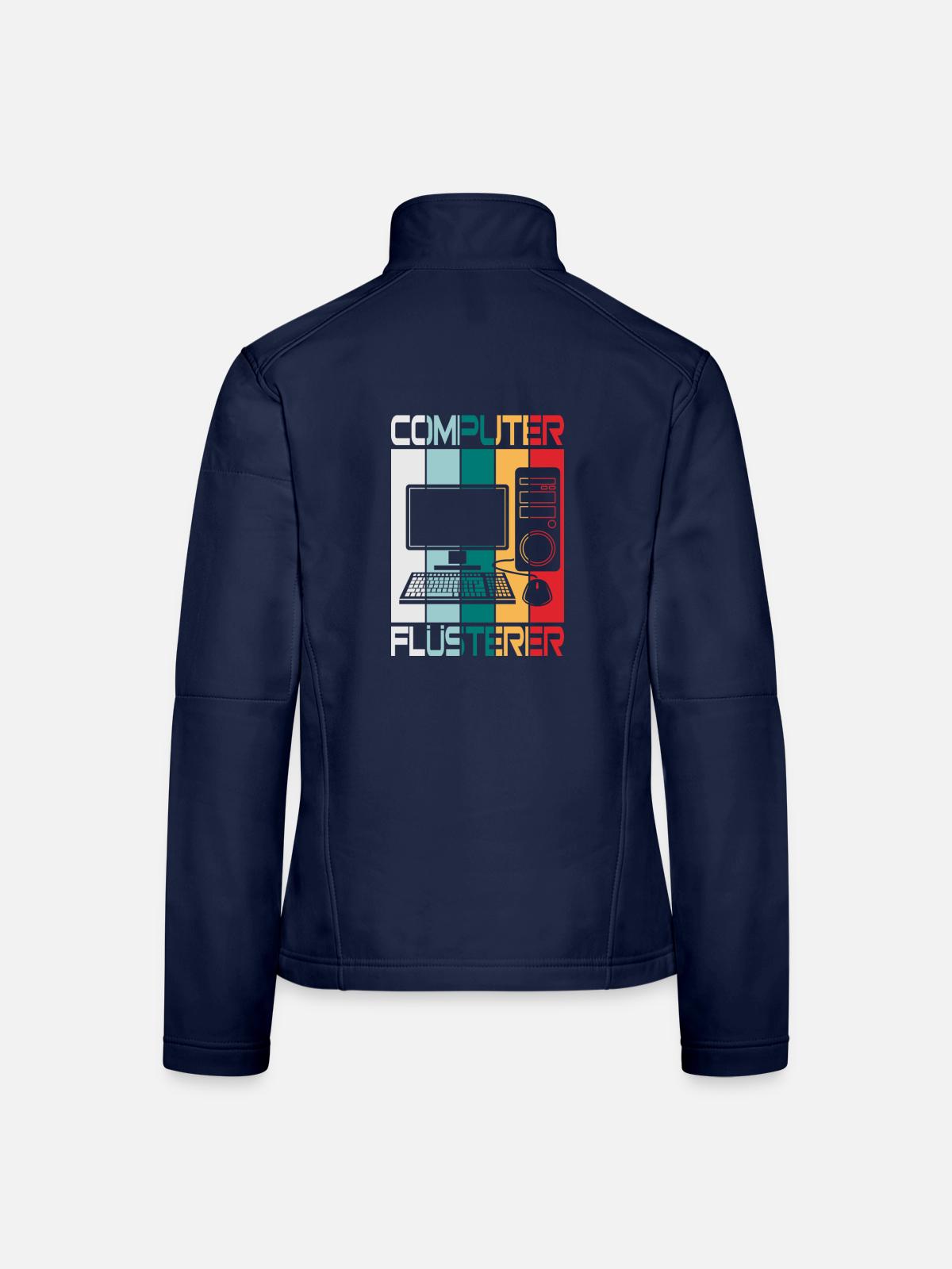 Computer Flüsterer - Frauen Softshelljacke - Navy - Hinten