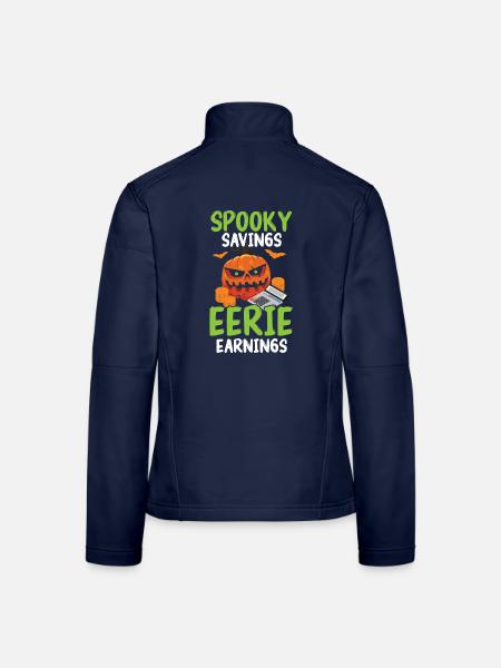 Gespenstische Ersparnisse Unheimliche Einnahmen Bu - Frauen Softshelljacke - Navy - Hinten