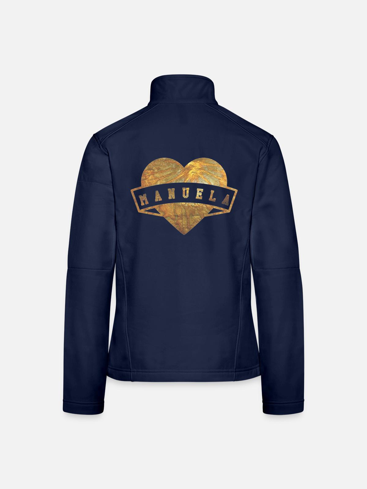 Manuela Herzen Gold - Frauen Softshelljacke - Navy - Hinten